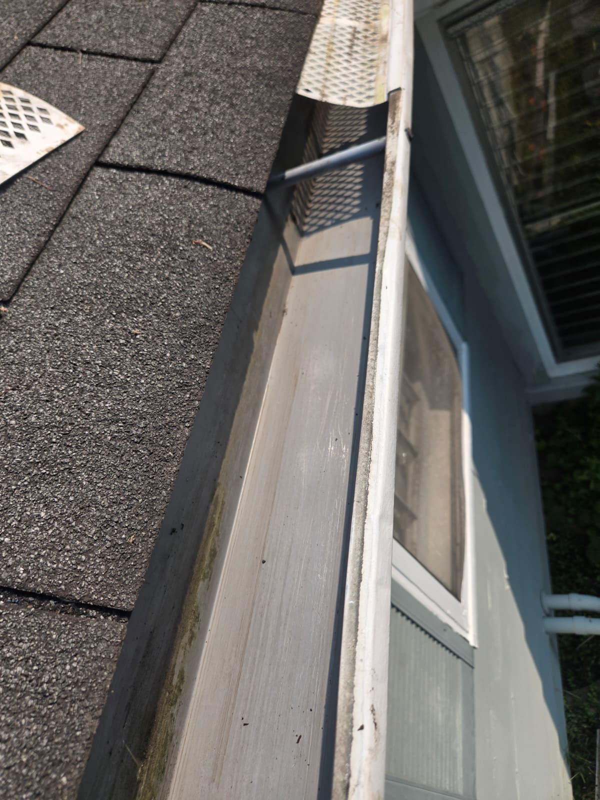 Clean gutters on home