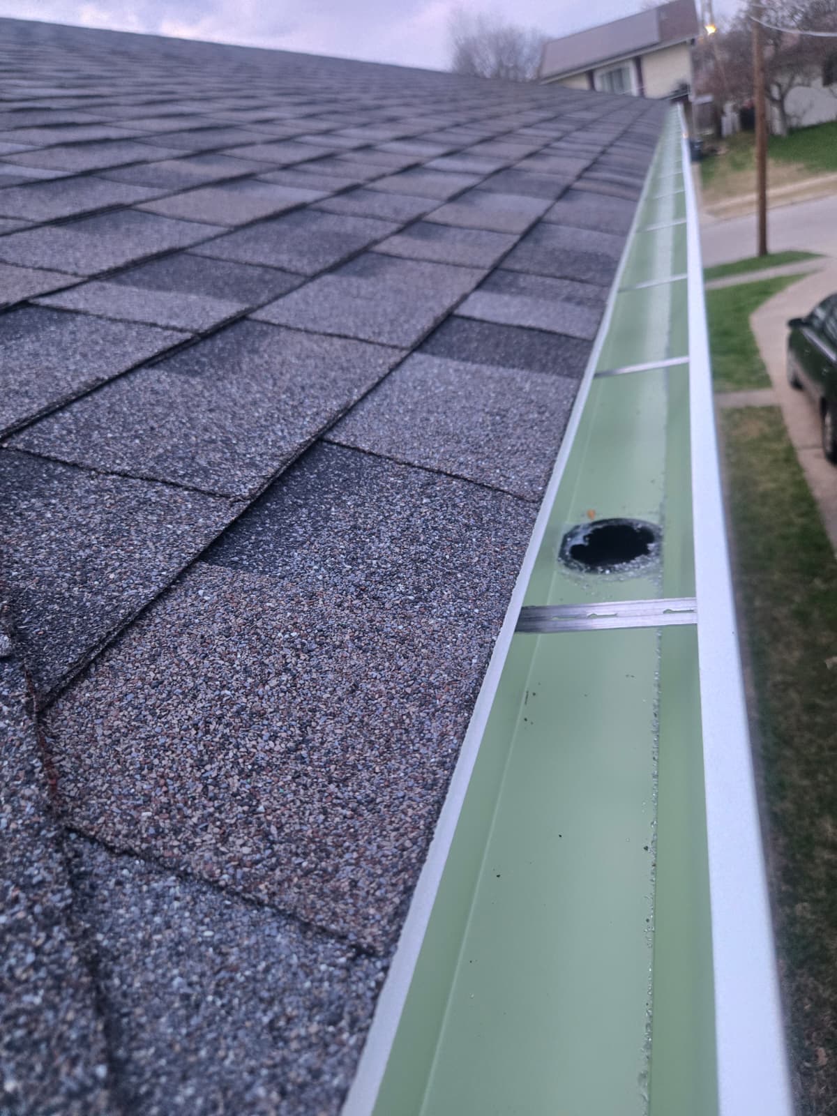 New gutters on home exterior