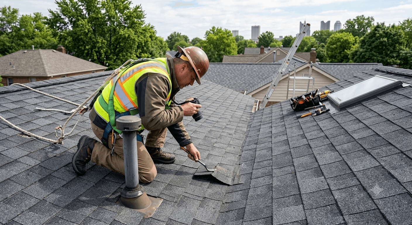 Roof inspection view