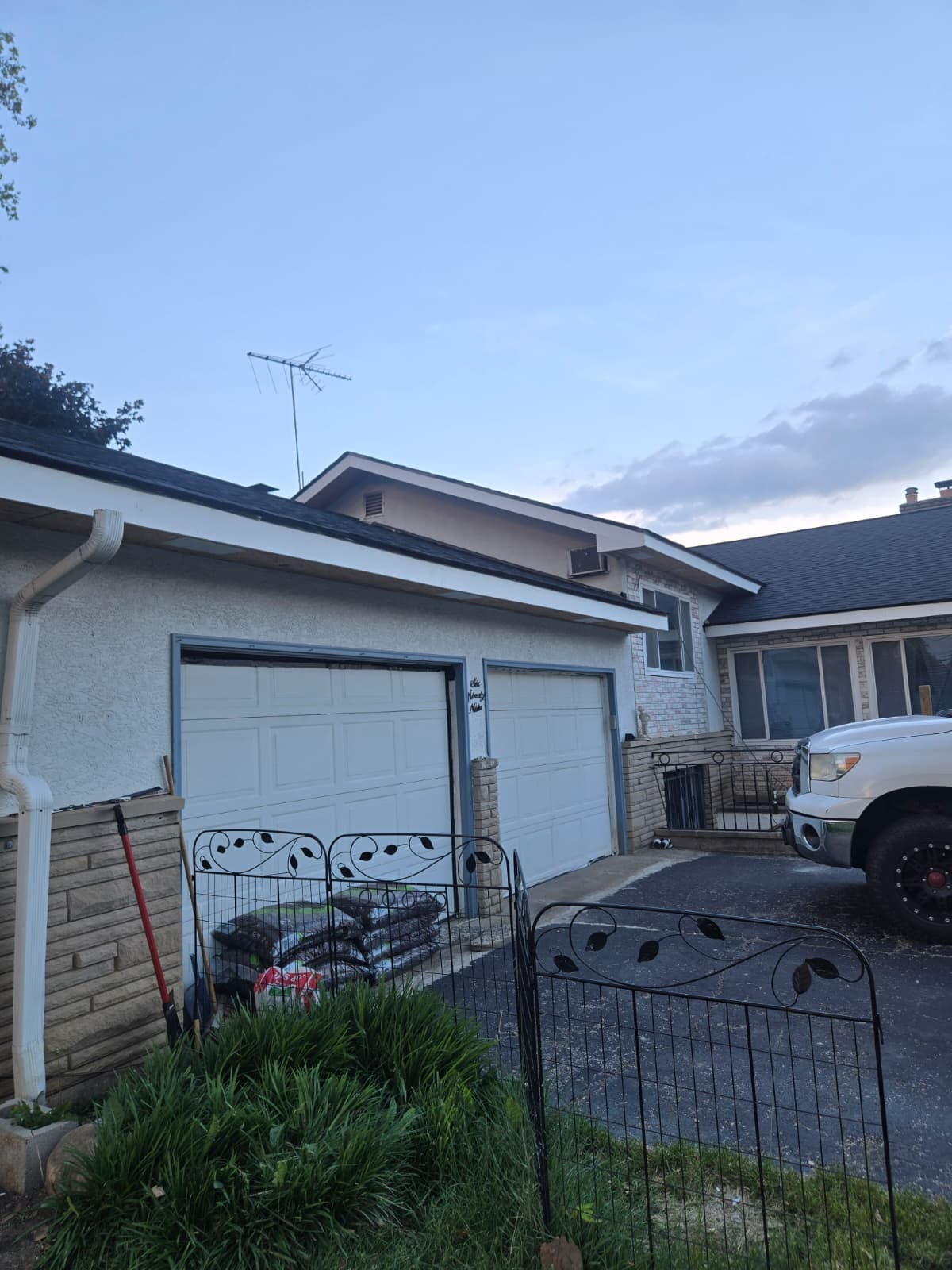 Soffit installation on home exterior