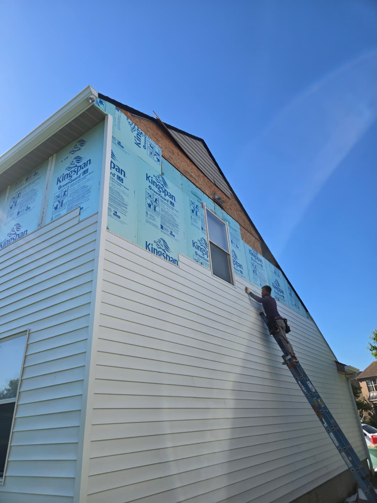 Home with new vinyl siding
